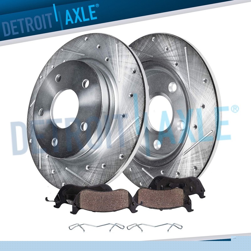 12.99” Rear Drilled Disc Rotors and Brake Pads Kit for 2021 2022 2023 Acura TLX