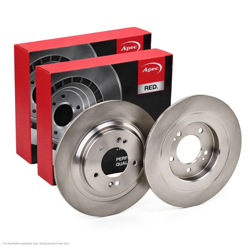 2x APEC Rear Brake Discs for KIA SOUL III Cargo 2020- 300mm Solid DSK3496