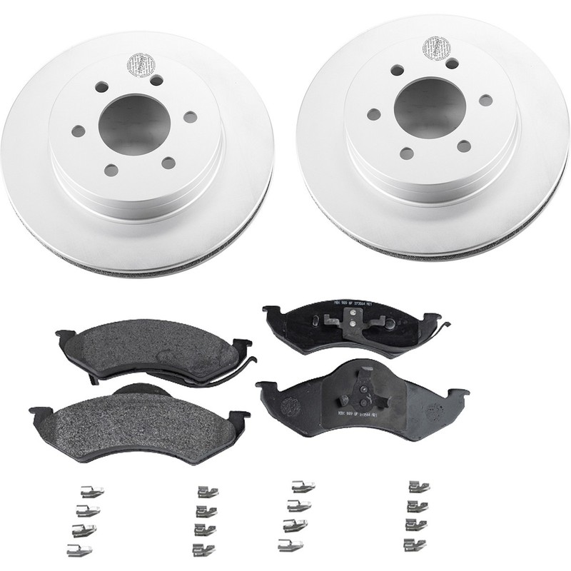 KIT-090221-398 Sure Stop Brake Disc and Pad Kits 2-Wheel Set Front for Dakota 99