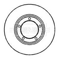 Borg & Beck BBD4161 Front Brake Discs Pair 254mm Vented Fits Hyundai Mitsubishi