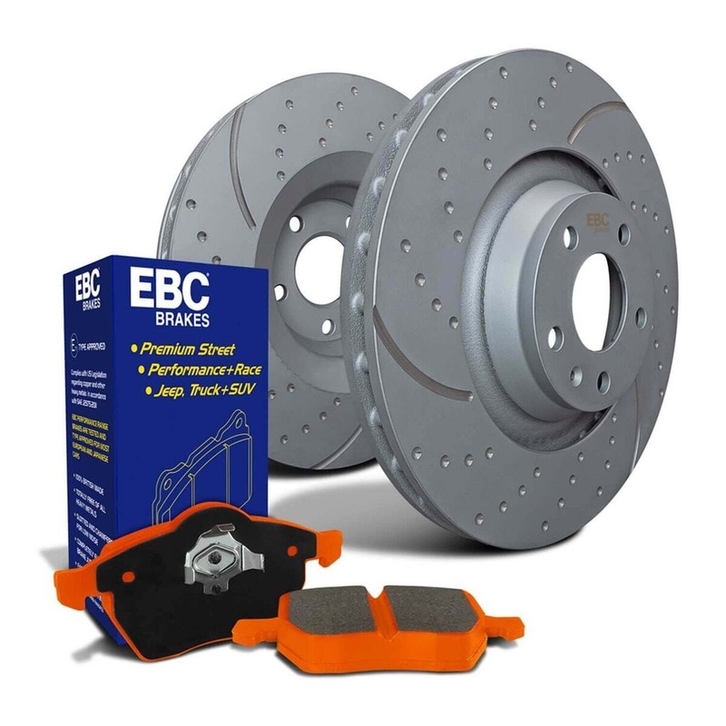EBC S8KR1209 Orangestuff GD Brake Kit Rear Pads Rotors for 10–23 Toyota 4Runner