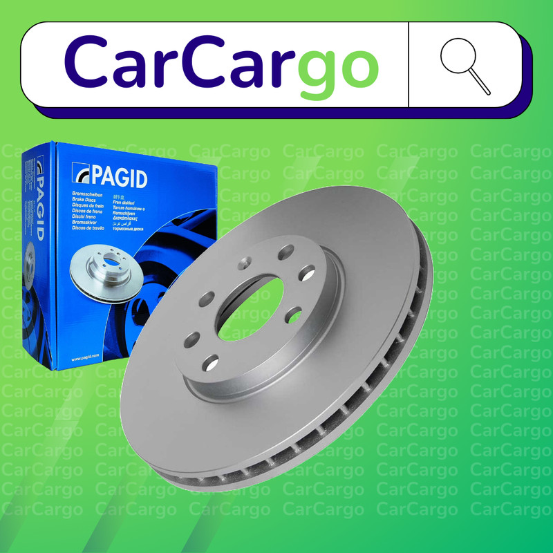 Pagid Vented Front Brake Discs Pair For Vauxhall Astra 2.0 DI 1998-2005 256 mm