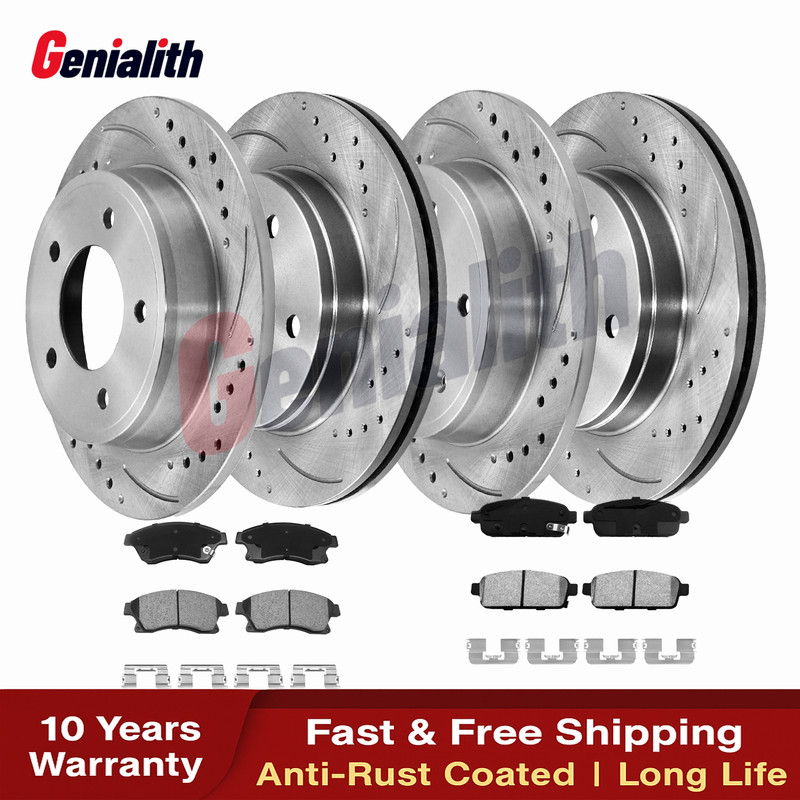 10.87″ Front 10.55″ Rear Rotors Brake Pads for 2011-15 Chevy Cruze LT LTZ Sonic