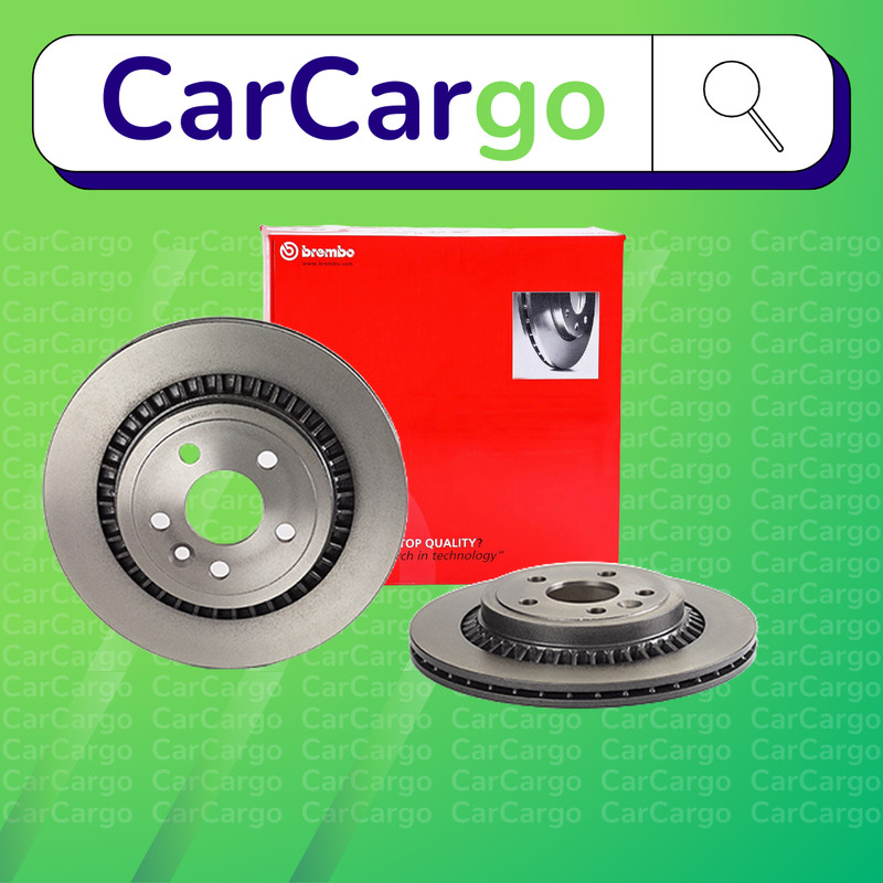 Brembo Vented Rear Brake Discs Pair For Volvo XC60 D3 2012-2017 302 mm