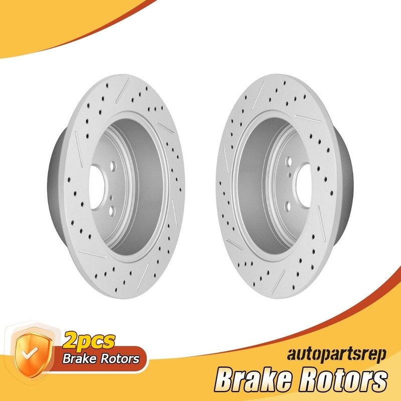 309mm Rear Drilled Disc Brake Rotors For Toyota Highlander 2008-2013 All Models
