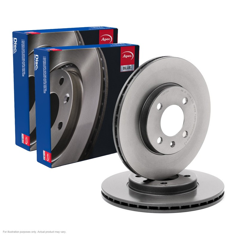 2X APEC Front Brake Discs for VW GOLF III Van 1991-97 256mm Vented SDK6036