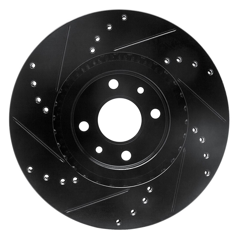 For Fiat 500 12-19 Brake Rotor eLINE Drilled & Slotted 1-Piece Front Passenger gallery