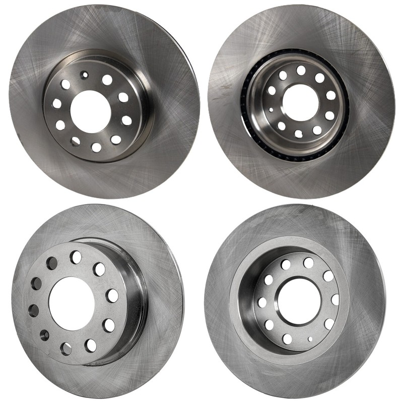 Front and Rear Disc Brake Rotors For 2013-2017 Volkswagen Beetle Fits 312mm Disc