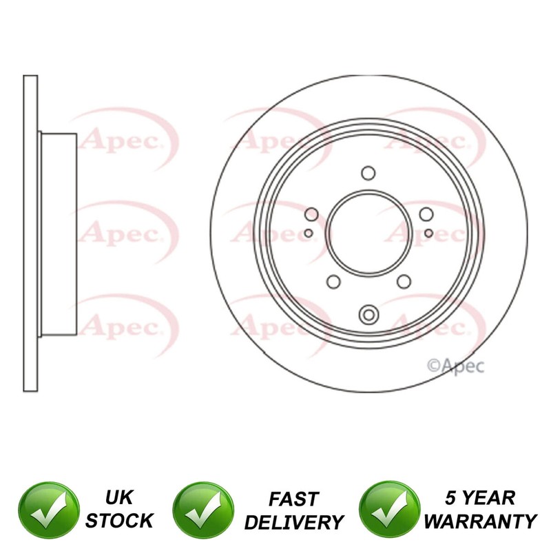 1x Brake Disc Rear SJR Fits Kia Sportage Hyundai Tucson 1.6 CRDi 1.7 2.0