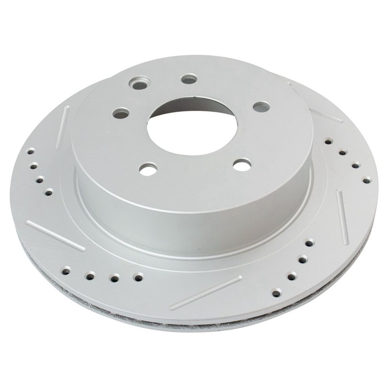 TRQ Front Rear Performance Drilled Slotted Zinc Coated Rotor Kit for Rogue gallery