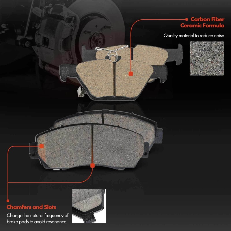 Front & Rear Disc Brake Rotors & Ceramic Brake Pads for Subaru Legacy H4 2.5L gallery