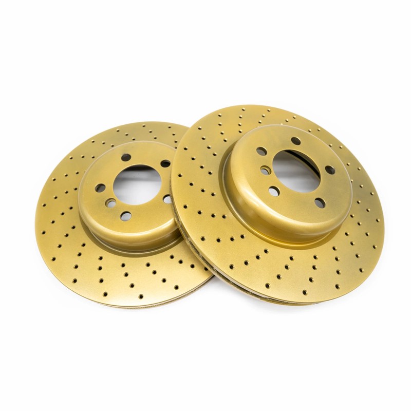 MTEC DRILLED GOLD Front Brake Discs 370mm for BMW F31 330d 335d 335i 340i