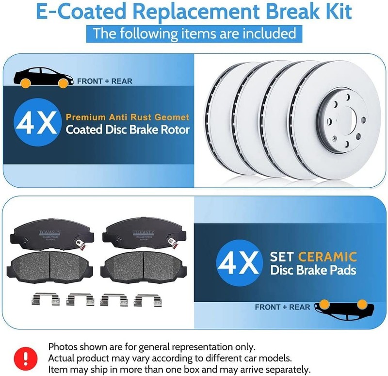 Front Rear Drilled Rotors Brake Pads for Chevrolet Avalanche Cadillac Escalade gallery