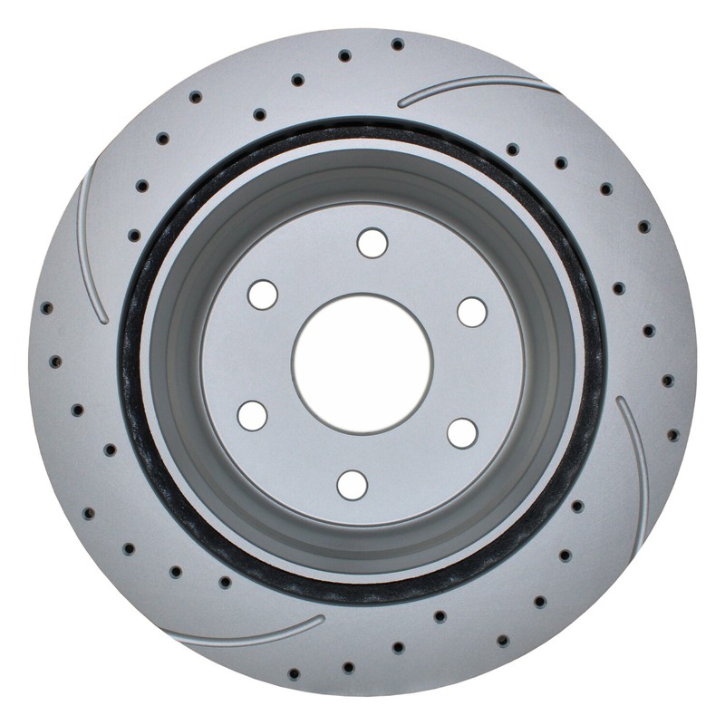Bison Performance Pair Rear Drill Coat 330mm Brake Rotors for Cadillac Chevy GMC gallery