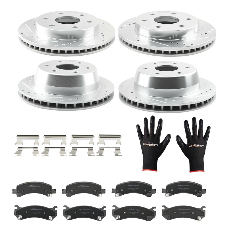 Front Rear Brake Rotors+Brake Pads Kit for Chevrolet Tahoe/GMC Yukon 2002-2006 gallery