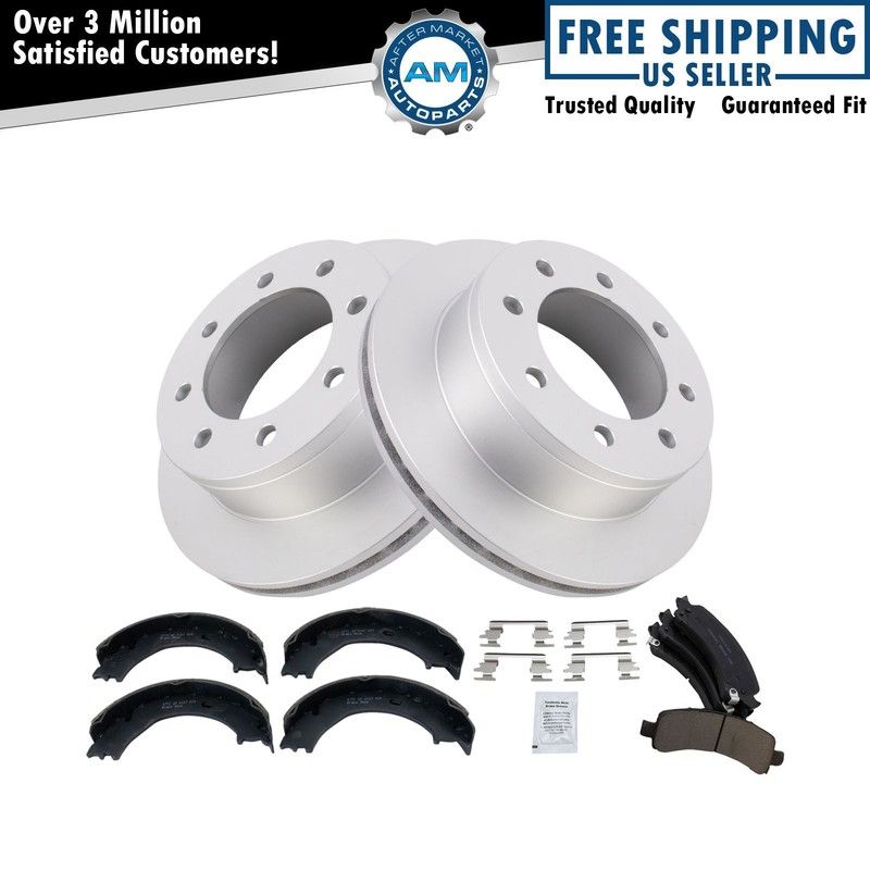 Rear Brake Pad & Rotor Kit Fits 2003-2008 Chevrolet Express 2500 3500 GMC Savana