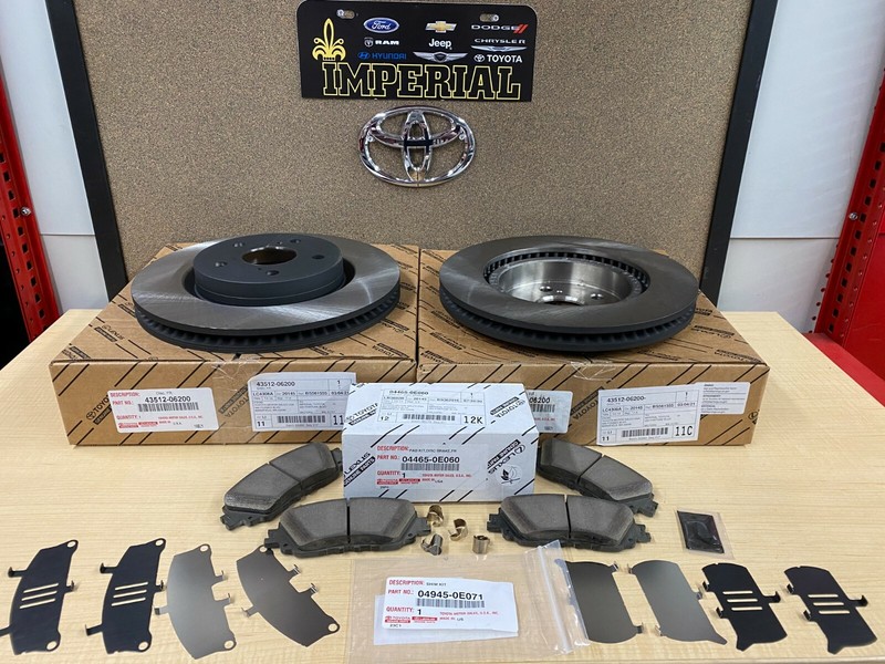 2019-2024 TOYOTA RAV4 GENUINE OEM NEW FRONT & REAR BRAKE KIT ROTORS PADS & SHIMS gallery