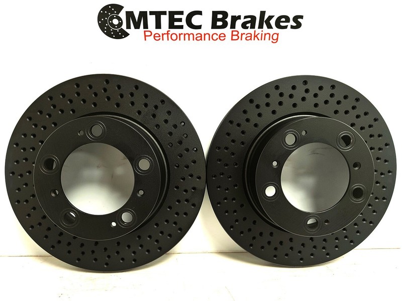 Porsche Boxster 986 2.7 99-04 Front Brake Discs Mtec Drilled Black Edition