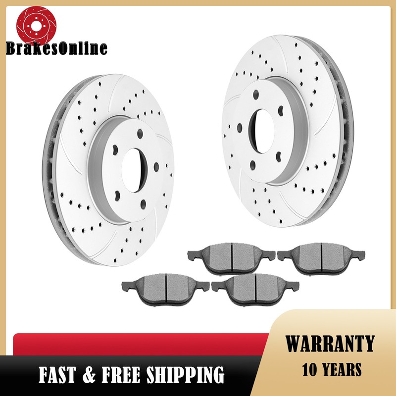 Front Brake Rotors and Pads fit for Ford Focus 2012 2013-2016 17 2018 VOLVO C30