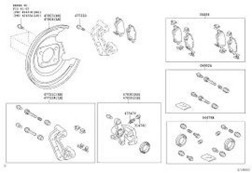 Genuine Toyota OEM Corolla Cover Disc Brake Dust Sub Assy Rear LH RH set gallery