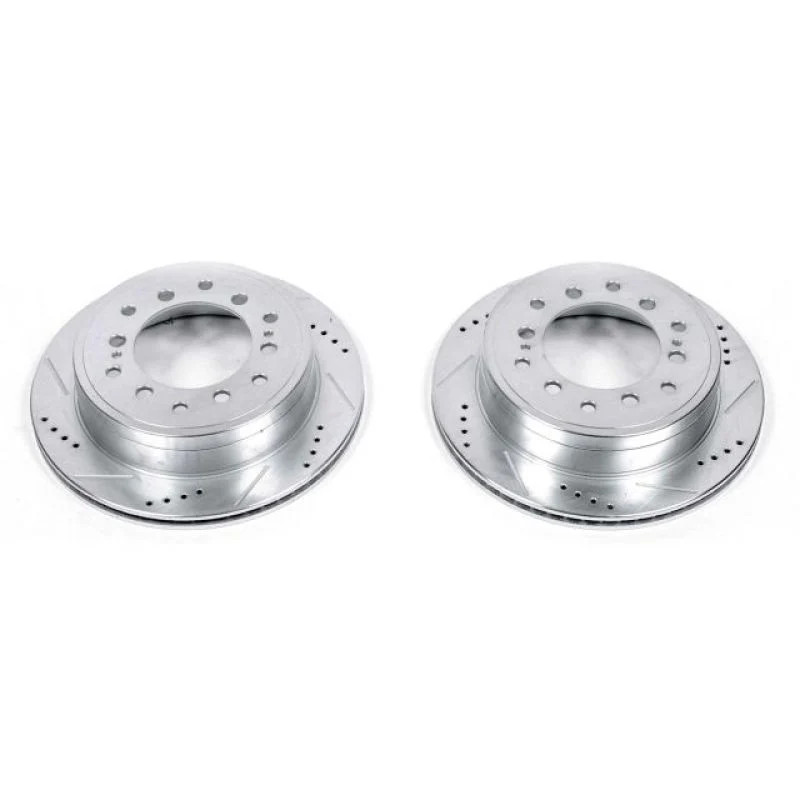 PowerStop JBR1396XPR Drilled/Slotted Rear Rotors for 10-24 Toyota 4Runner/GX460
