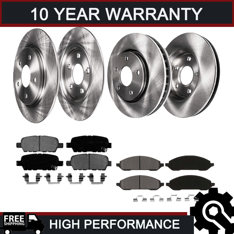 Brake Rotors with Brake Pads Kit For Chevrolet Impala Front and Rear CA E17