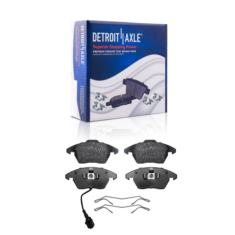 Front Disc Rotors + Ceramic Brake Pads + Wheel Hub Bearing for Audi A3 VW Jetta gallery