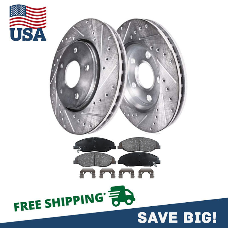 Front 316mm Brake Rotors & Ceramic Pads for 2008 2009 2010 – 2014 Cadillac CTS