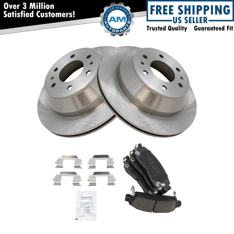 Rear Premium Posi Disc Brake Pad & Rotor Kit for GM SUV Truck New