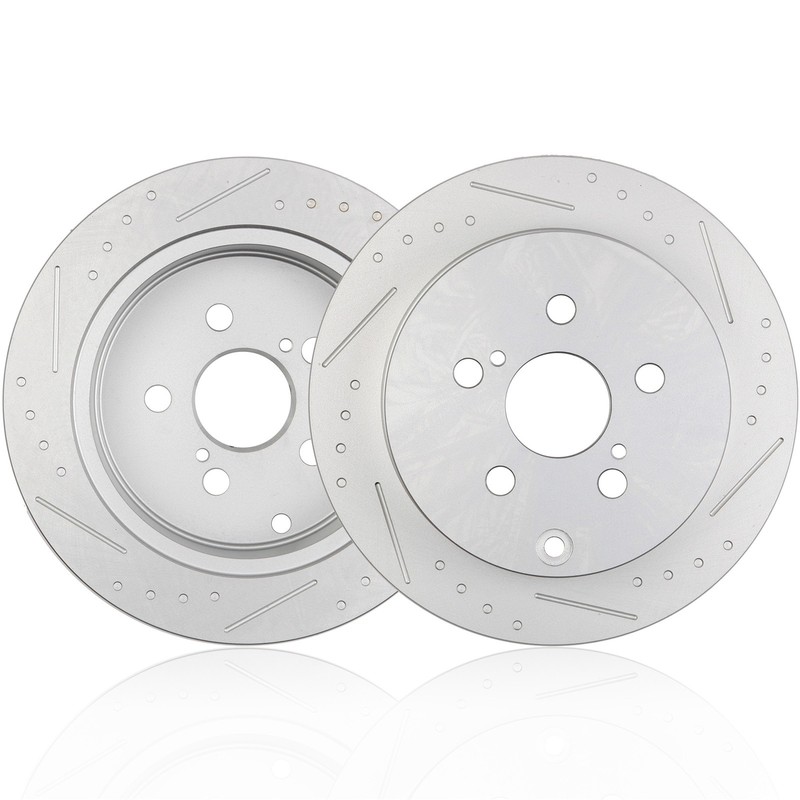 Slotted Rear Brake Rotors Discs 2PCS For Toyota Matrix Scion tC Pontiac Vibe