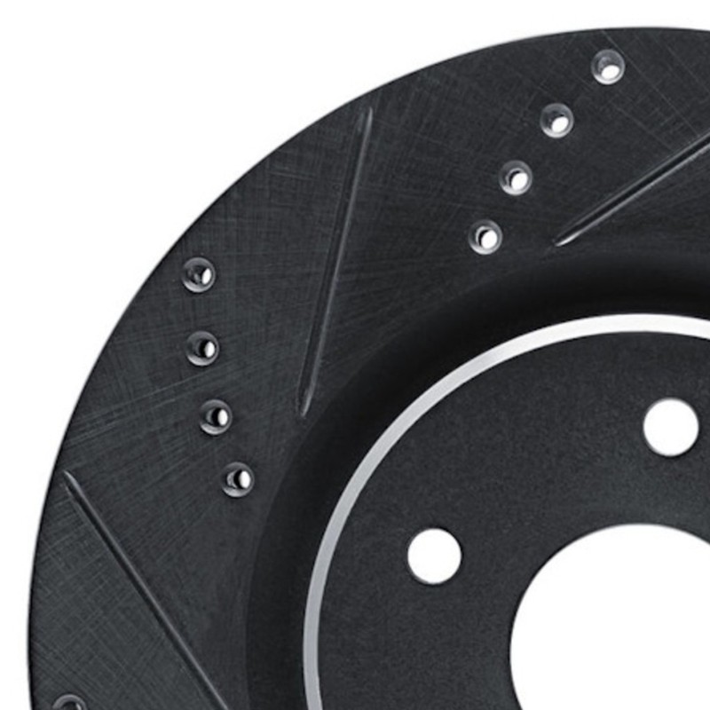 For Lincoln Zephyr 2006 Rotor Set | Black | Drilled And Slotted gallery