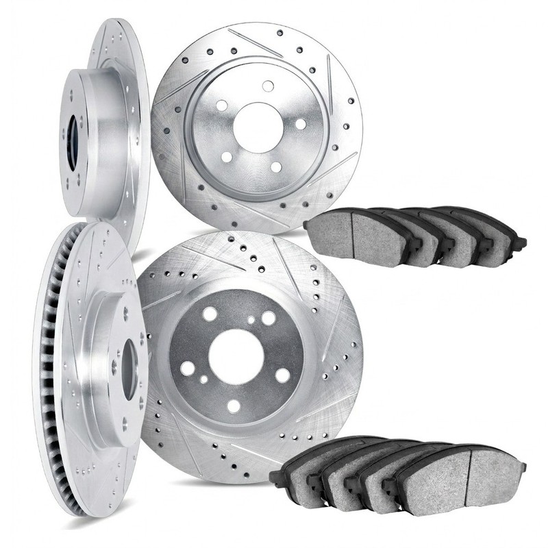 For Volvo S40 2004-2011 Rotor Set | Front And Rear | Cast Iron | Vented | Silver gallery