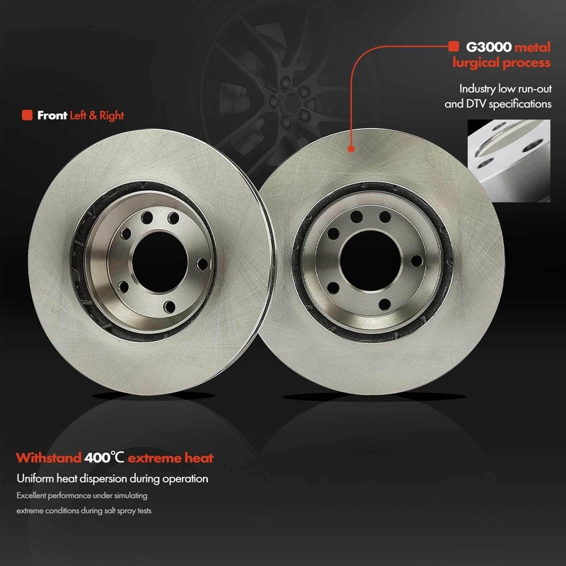 6x Front Disc Brake Rotors & Ceramic Brake Pads for Audi Q7 VW Touareg Porsche gallery