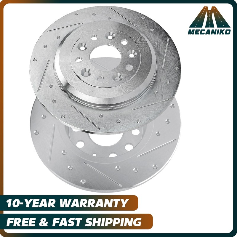 Rear Disc Brake Rotors Solid for Ford Edge Explorer Lincoln MKS MKT Montego