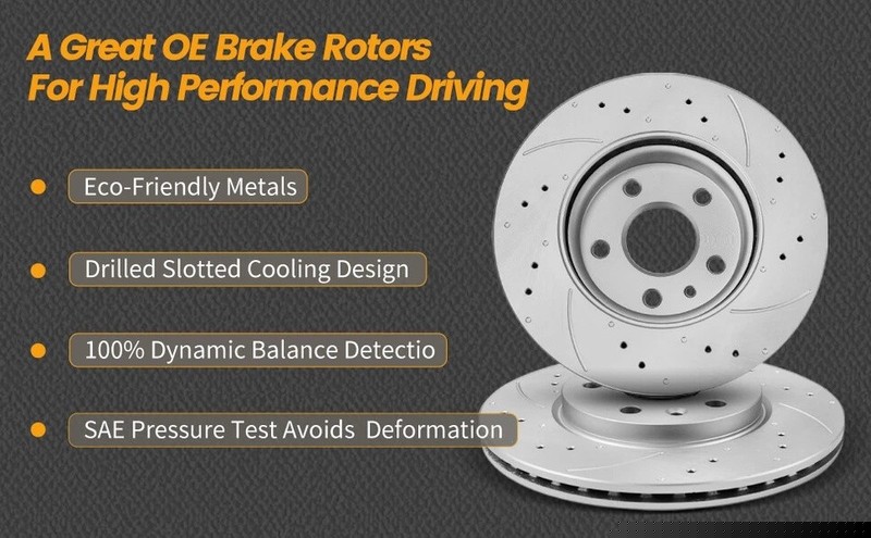 Front Drilled Rotors Ceramic Brake Pads for Trailblazer Envoy Ascender Rainier gallery