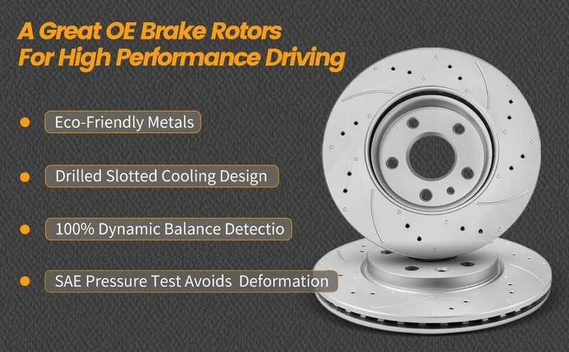 Front Rotors + Brake Pads Kit For Chevy Traverse GMC Acadia Buick Enclave gallery