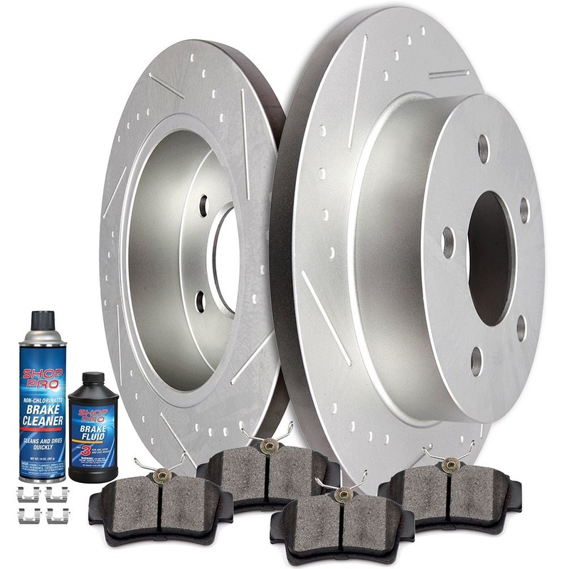 Rear Brake Rotors And Ceramic Pads For 1994 1995 1996 1997-2004 Ford Mustang