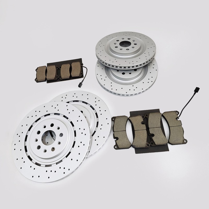 For Maserati Ghibli Quattroporte 2017-2021 Front & Rear Brake Pads & Rotors Kit gallery
