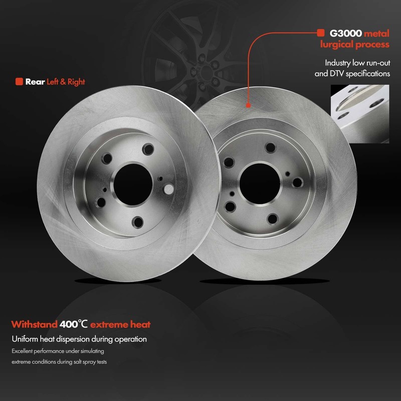 2Pcs Rear Disc Brake Rotors for Scion tc 2011 2012 2013 2014 2015 2016 L4 2.5L gallery