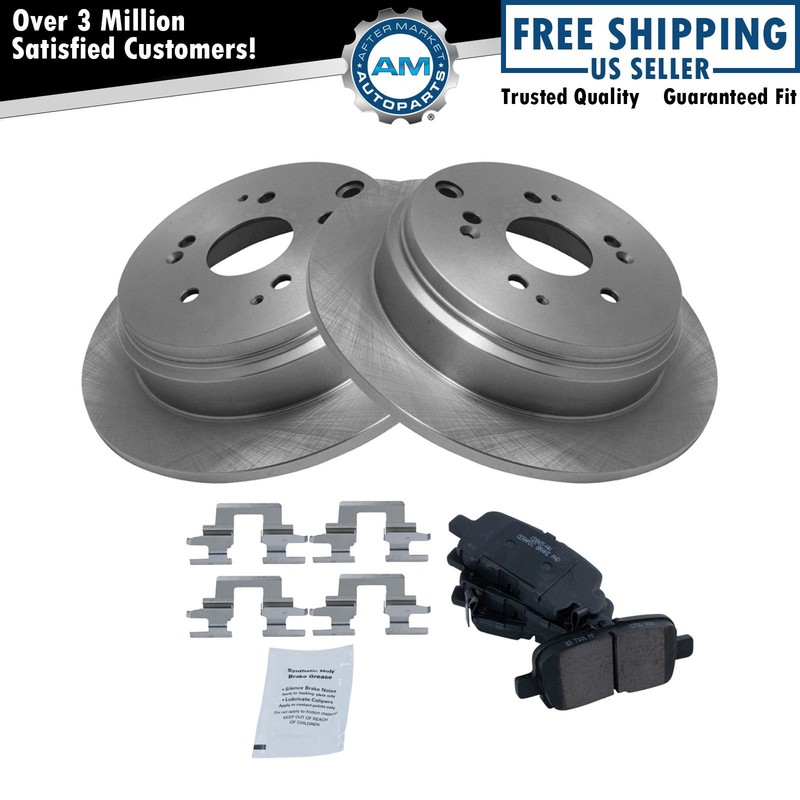 Rear Brake Pad & Rotor Kit Brake Rotor For 2002-2004 Honda Odyssey