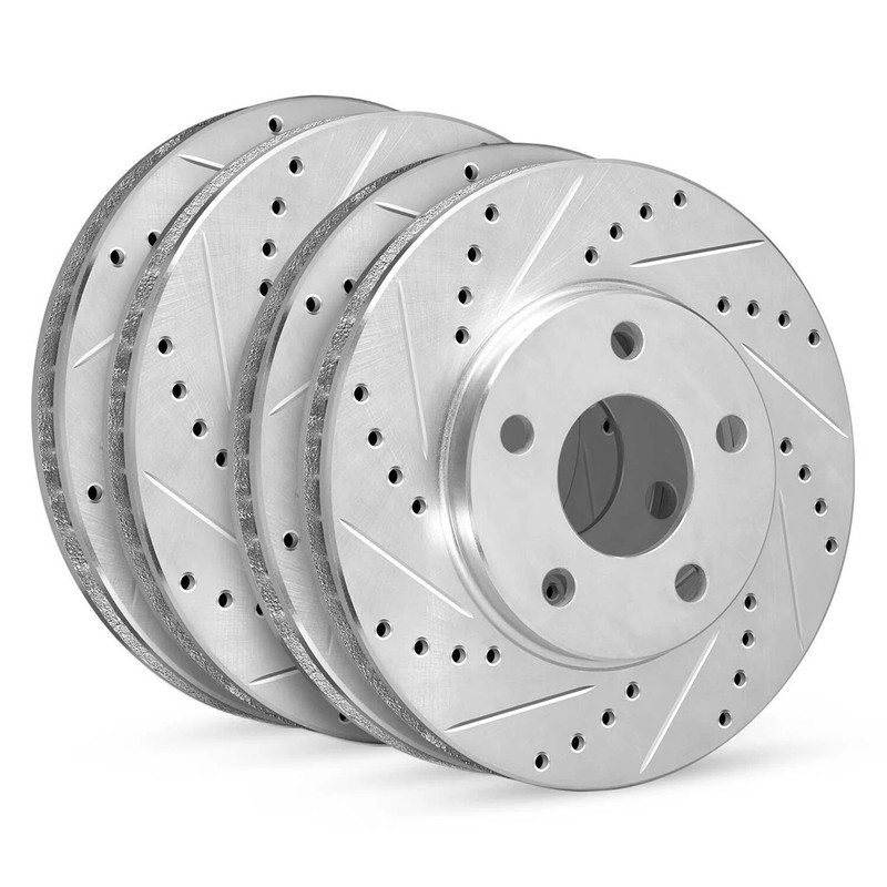 For Porsche 944 86 R1 Concepts Drilled & Slotted Front & Rear Brake Rotor Set