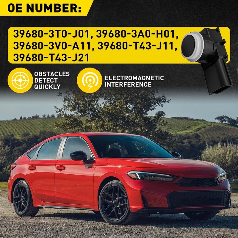 6PCS Reverse Parking Assist Aid Parking Sensors 4Pin For 2023-2025 Acura Integra gallery