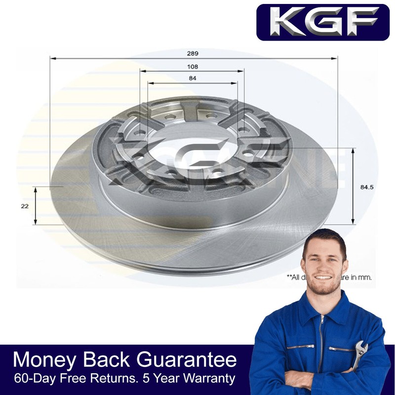 KGF Rear Brake Disc Fits Iveco Daily 1985- Daily Citys 2014- Daily Line 2016-