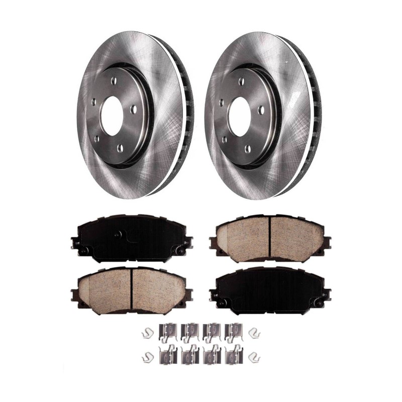 Front Brake Rotors +Ceramic Brake Pads for Toyota Corolla Matrix Scion xD