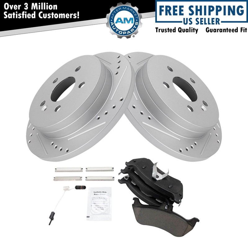 Rear Premium Posi Ceramic Brake Pad & Performance Rotor Kit for Mercedes SUV