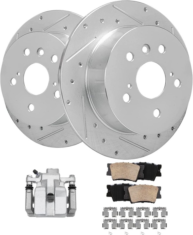 5-Lug Rear Brake Pads Calipers Rotors for 2012-2018 Lexus ES300h