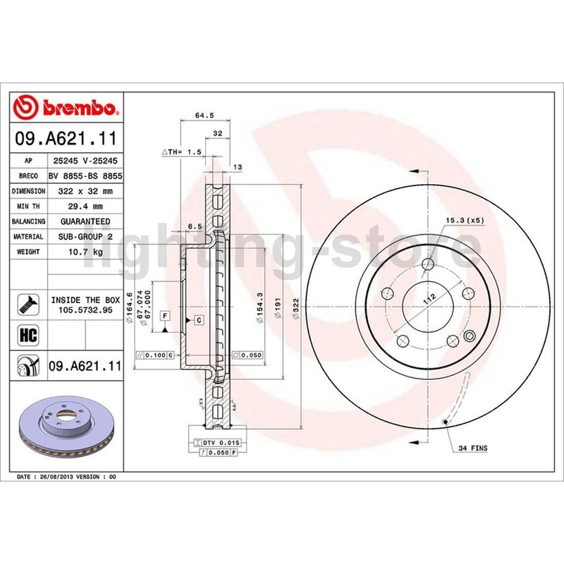 Front+Rear Brake Pads and Disc Rotors full set Fits 2016 Mercedes-Benz SLK300 gallery