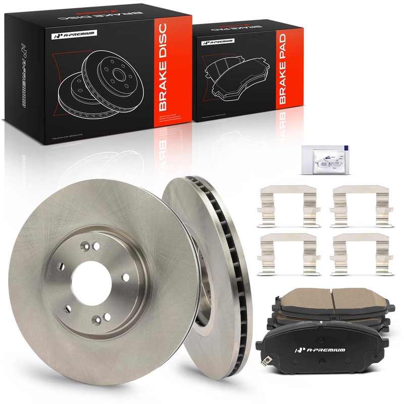 A-Premium Front Disc Brake Rotors & Ceramic Pads for Hyundai Veracruz 2007-2012