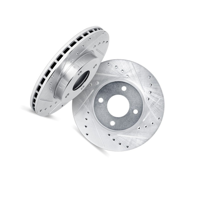 For Mitsubishi Lancer 2002-2007 Rotor Set | Black | Drilled And Slotted gallery