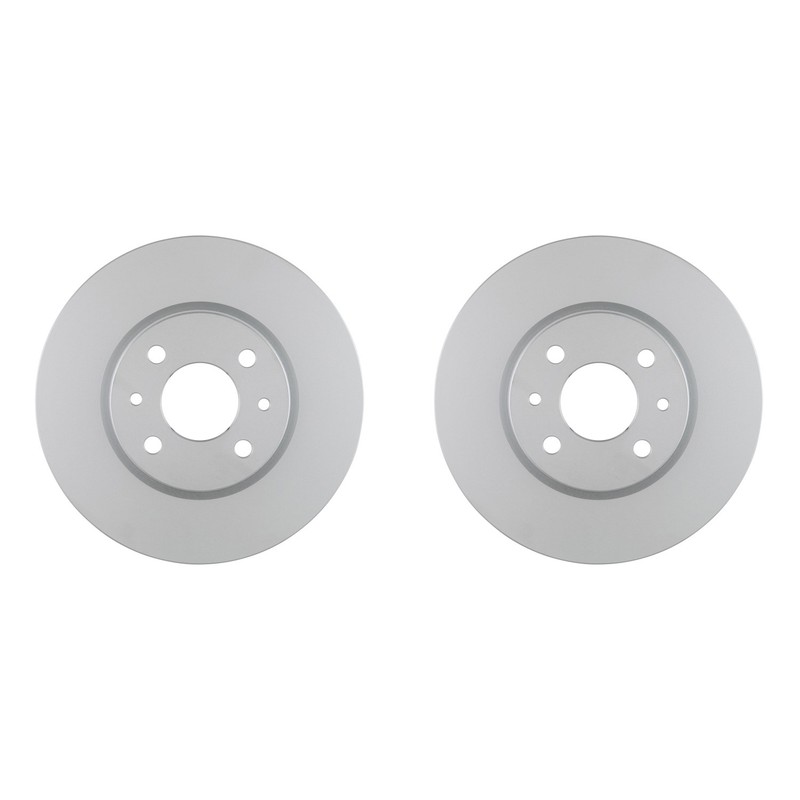 Bosch QuietCast Pair Set of Front Disc Brake 257mm Vented Rotors for Fiat 500